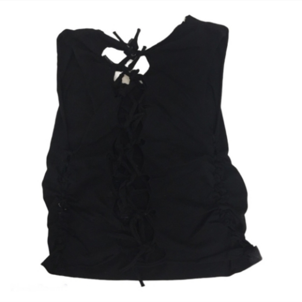 πSAILOR MOON- Luna Cut-Out & Distressed Open Back Muscle Teeπ - Picture 4 of 4